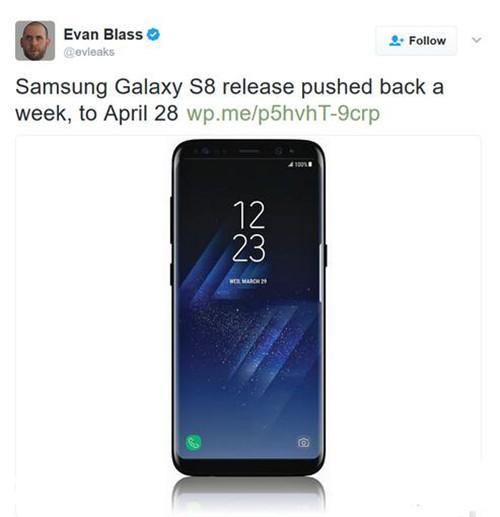 三星Galaxy S8延期一周  可能4月28日面市