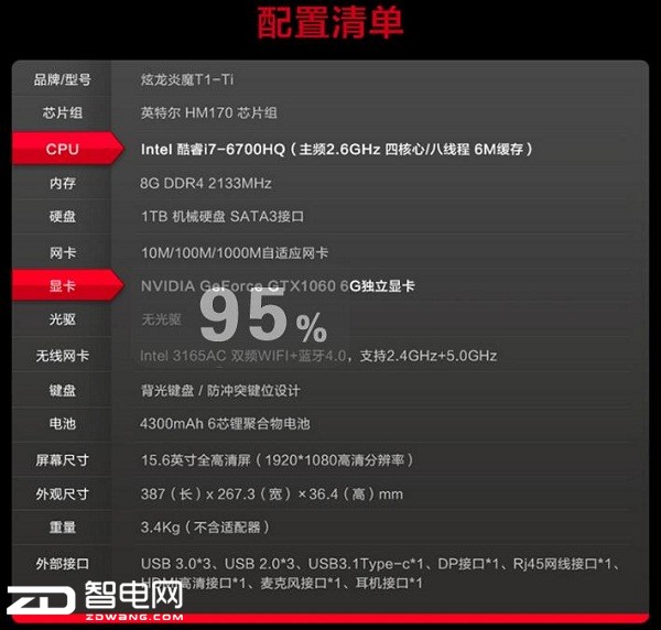 i7 gtx1060的炫龙炎魔t1-ti:5999就能抱回家