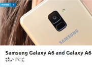 三星手机Galaxy A6现身 将于近期发布?