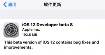 ƻ賿iOS 12 beta 8 