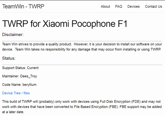 ˢˣTWRPСPocophone F1