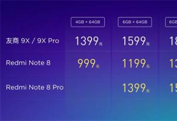 ����Note8ϵ�жԱ���ҫ9Xϵ�У��ĸ�����ǧԪ�콢֮��