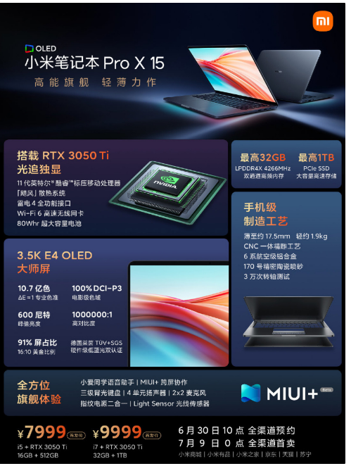 СױʼǱ Pro X 15   ׷ 7999 Ԫ