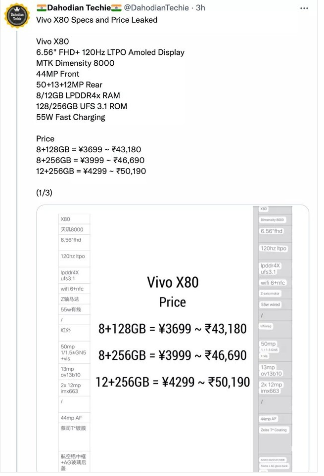 vivo X80ϵ  »ϸͼ۸ع 