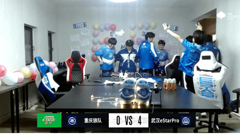 武汉eStarPro 4:0完胜重庆狼队!TCL T7E真高刷电视堪称观赛神器