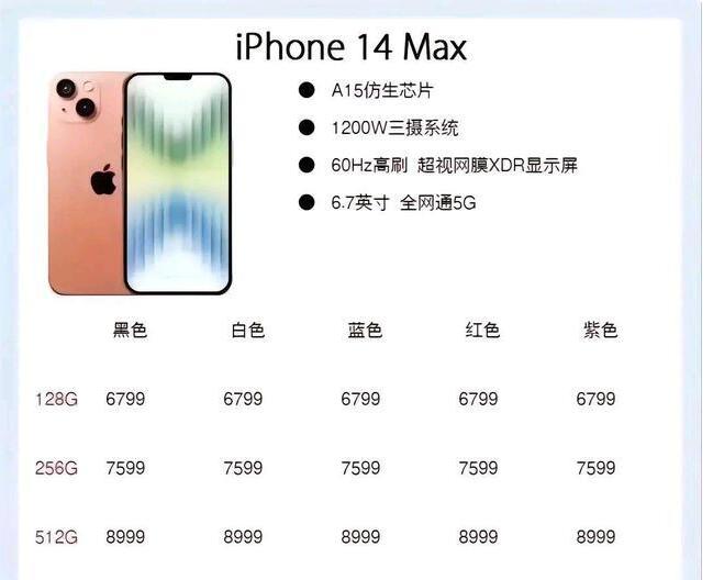 iPhone14中国时间9月14日发布 没有mini多了MAX售价全曝光 