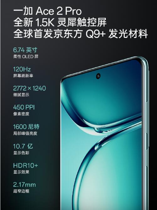 һ Ace 2 Pro ȫ׷ Q9+  5000mAh+150W 