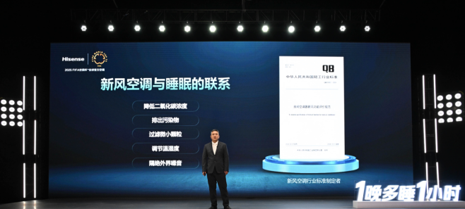 中国家用电器研究院：海信新风空调 1晚多睡1小时-视听圈