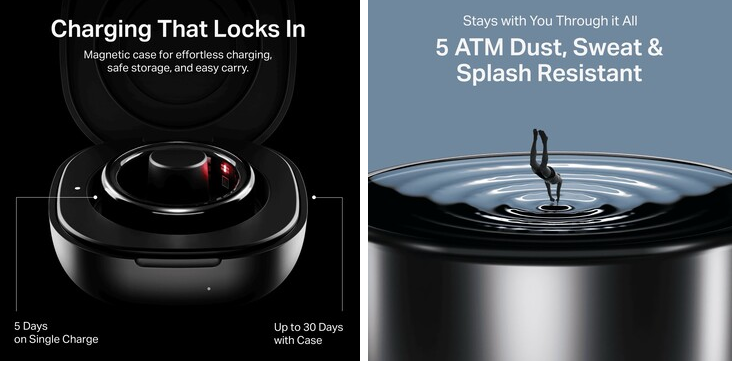 ǳʵݵ boAt Smart Ring Active Plus ɲƤ¶ȡѹ