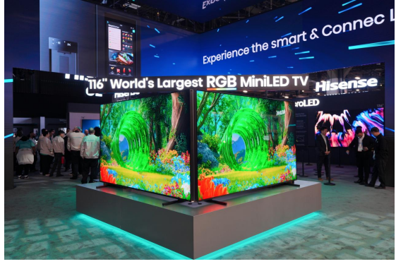 首秀即焦点!海信全新一代RGB-Mini LED电视116UX引爆CES 2026