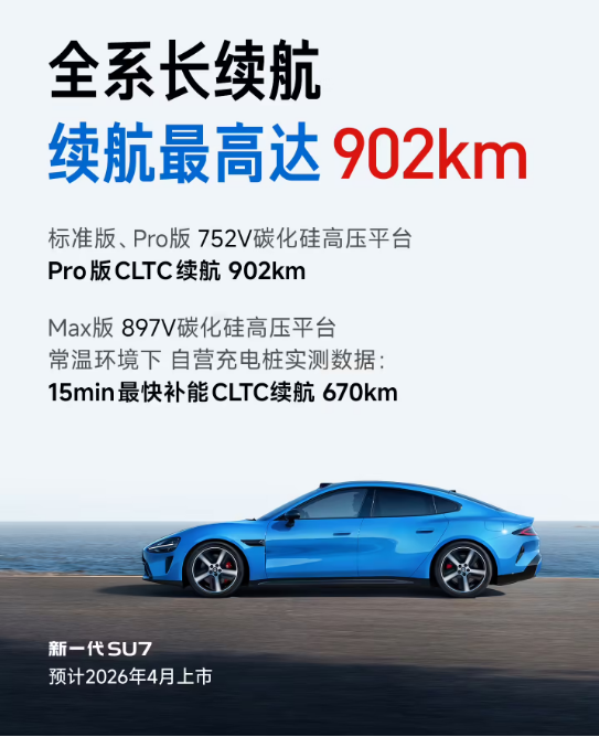 新一代小米SU7开启小订,预售价22.99万-30.99万元