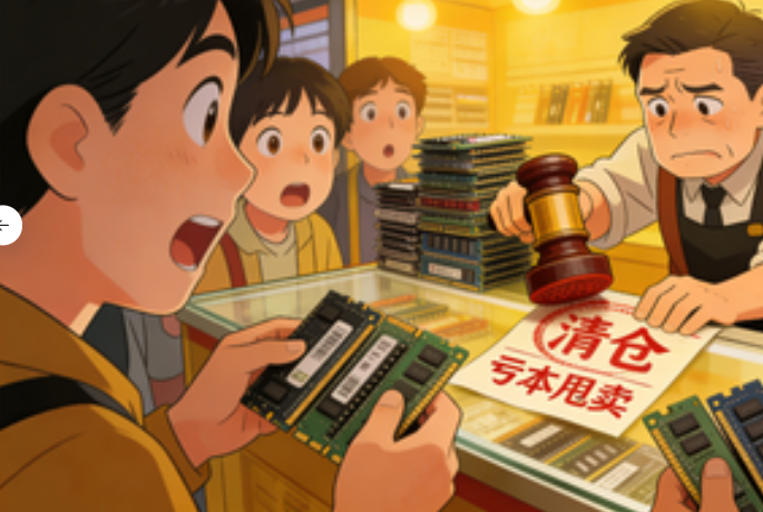 魔幻反转!内存从“抢疯”到“贱卖”,囤货党亏到哭,装机党笑醒